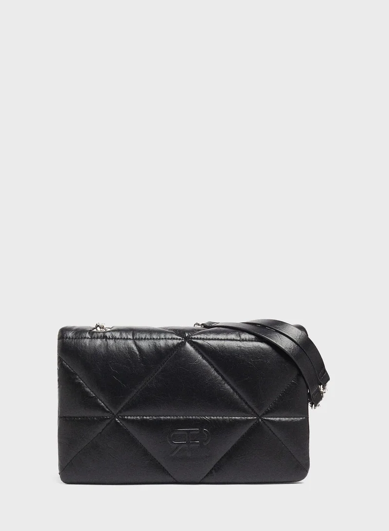 PARFOIS Quilted Shoulder Bag With Chain