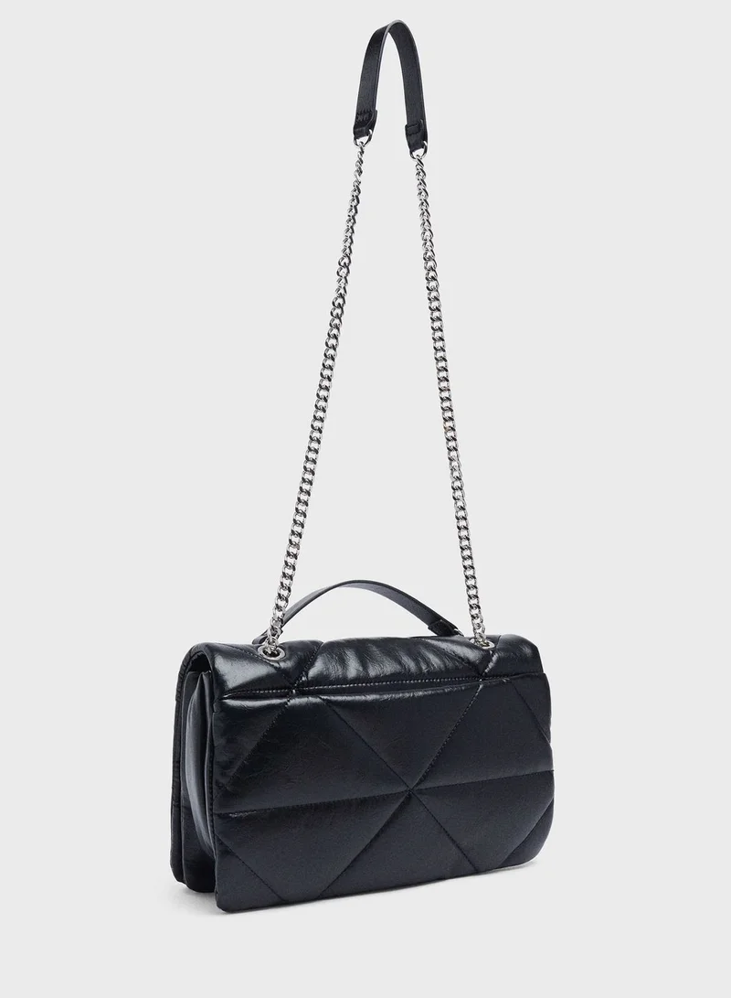 PARFOIS Quilted Shoulder Bag With Chain