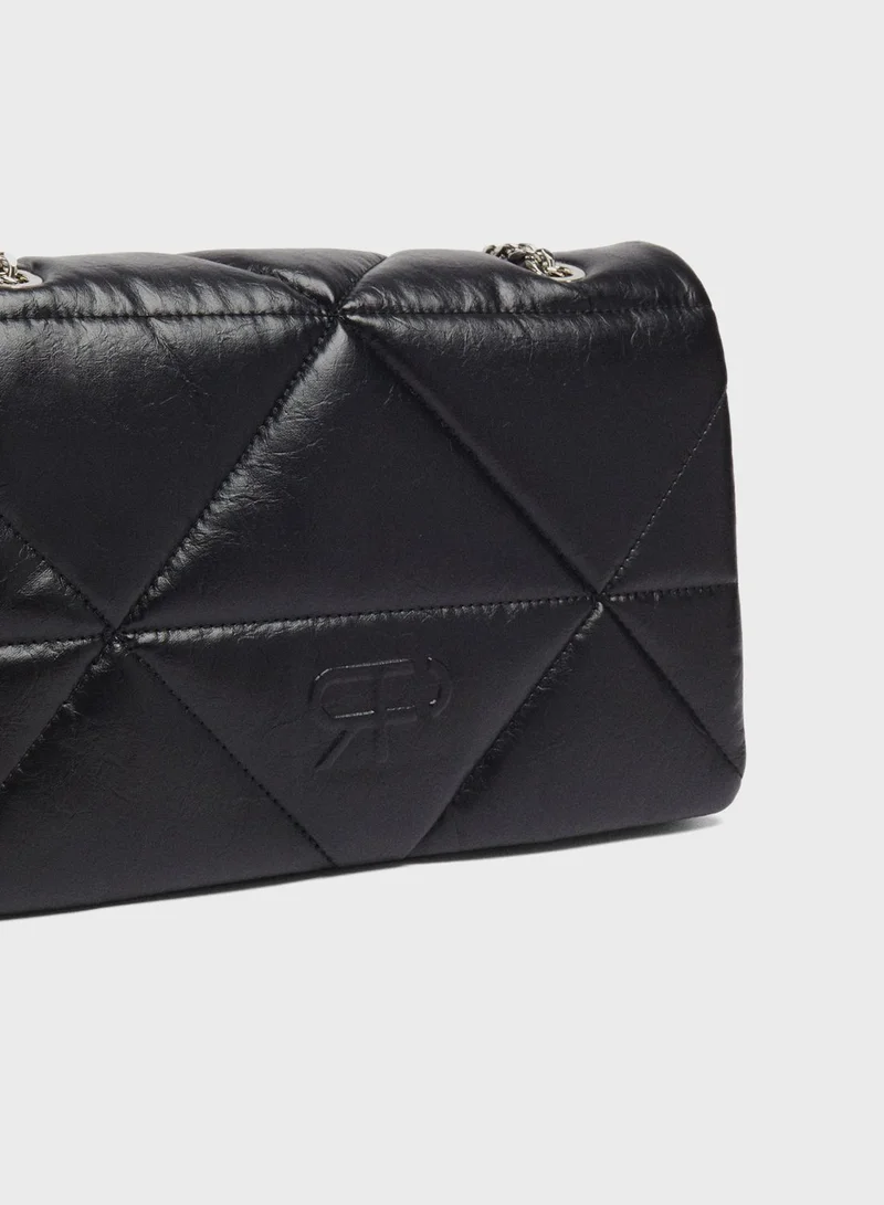 PARFOIS Quilted Shoulder Bag With Chain