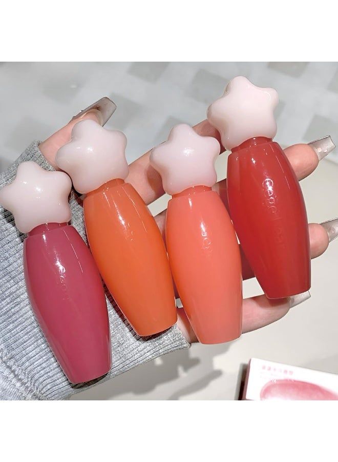 Gege Bear Glossy Lip Gloss With Star Cap | Cushion-Soft Applicator | Crystal Clear Shine | Transfer-Proof Technology | Weightless Gel Texture | High-Impact Luminosity | Kawaii Culture Inspired | Best Lip Glaze For women & Girls (05#Brown Nude, 2.2g) - Image 1