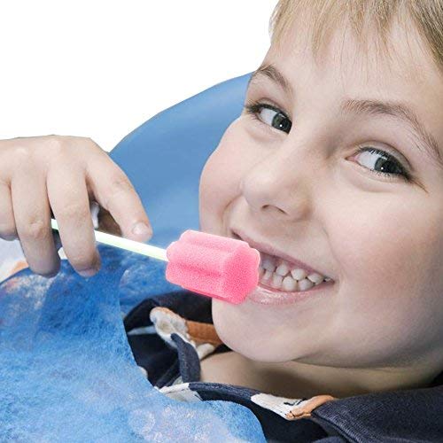 Munkcare Disposable Oral Swabstick Oral Care Foam Swabs, Individually Wrapped, Untreated,Pink, 150 counts - Image 2