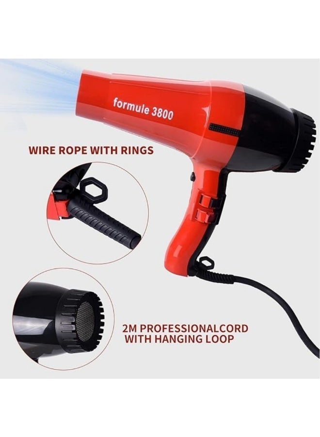 Professional  Hair Dryer with Diffuser for Curly Hair, 2000 W  Ionic Blow Dryer|High DC Motor|4 Heat/Speed Settings,Handle Travel Hair Dryer for Fast Drying as Salon - Image 3