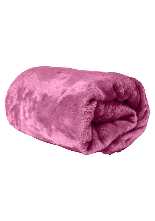Hotel Linen Klub Single Micro Fleece Flannel Blanket 260 GSM Super Plush and Comfy Throw Blanket Size 150 x 200cm Rose Pink - Image 1