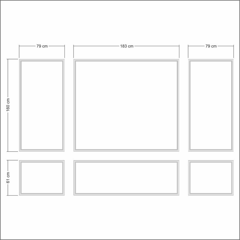 birdeco Peel and Stick Wall molding kit | Ready to go, Easy Install, no Tools Needed | 3 Top 3 Bottom Frame - Image 3