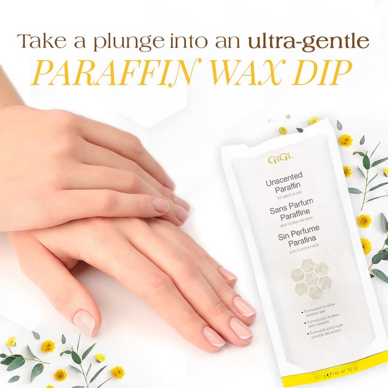 GiGi Unscented Paraffin Wax for Hand and Feet, Moisturizing Sensitive Skin, Ideal for face and Body, Paraffin Wax Refills, 16 oz - Image 3