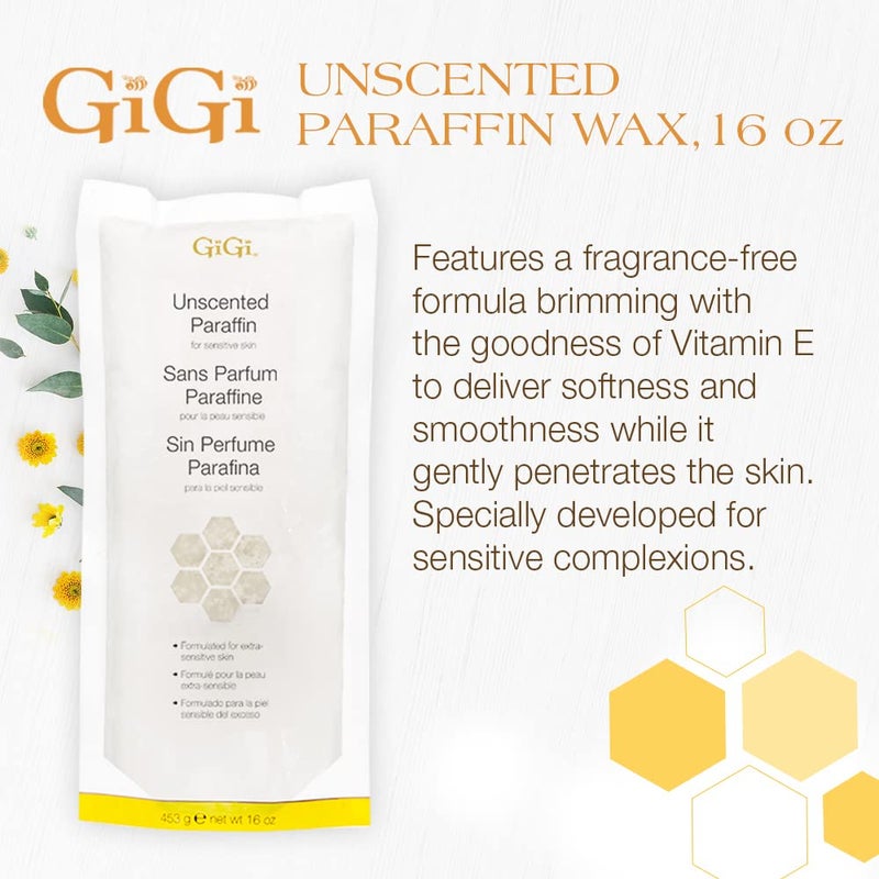 GiGi Unscented Paraffin Wax for Hand and Feet, Moisturizing Sensitive Skin, Ideal for face and Body, Paraffin Wax Refills, 16 oz - Image 2