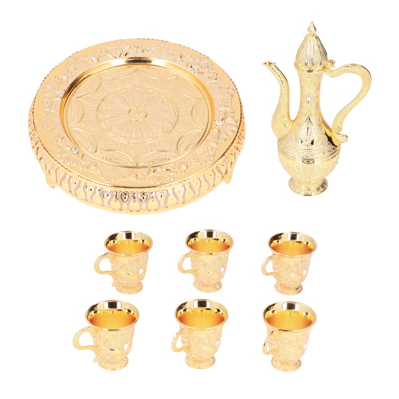 Wine Glasses Golden European Style Wine Set Metal Small Wine Glass Wine Jug Wine Dispenser - Image 4
