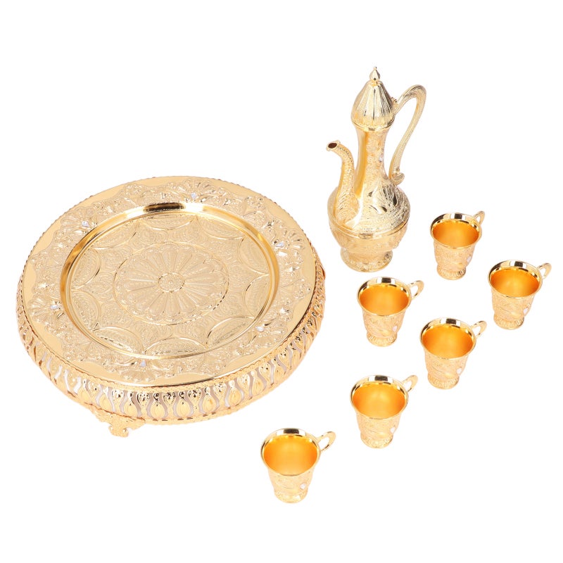Wine Glasses Golden European Style Wine Set Metal Small Wine Glass Wine Jug Wine Dispenser - Image 5