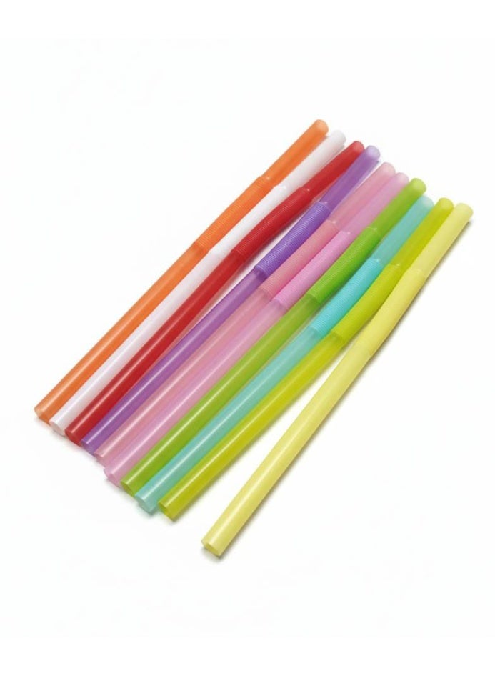 Spaceshoop Jumbo Smoothie Straws Colorful Disposable Wide mouthed Large Smoothie Straw Plastic Milkshake Straw - Image 2