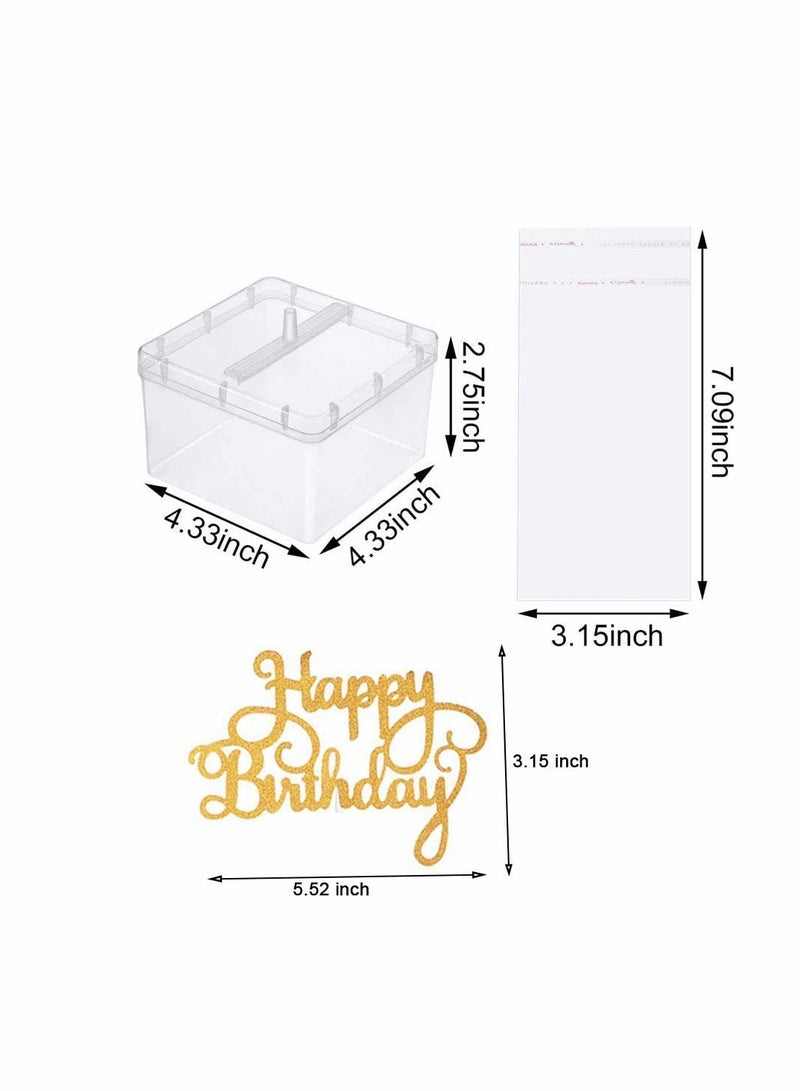 Excefore Cake Money Box, Money Pulling Cake Making Mold, Money Cake Dispenser Box, Cake Money Kit With Happy Birthday Cake Topper Cake Money Box for Birthday Graduation Party Cake Decoration - Image 3