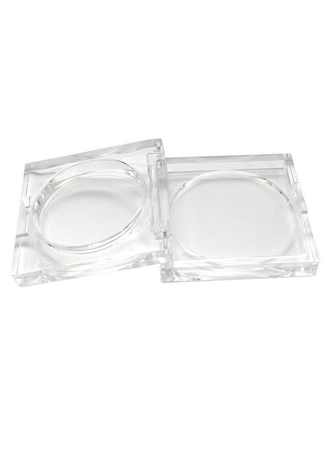 Teensery 4 Pcs Transparent Empty Powder Case Refillable Cosmetic Container Jar For Makeup Shading Powder Blush Eyeshadow 4.5G  - Image 1