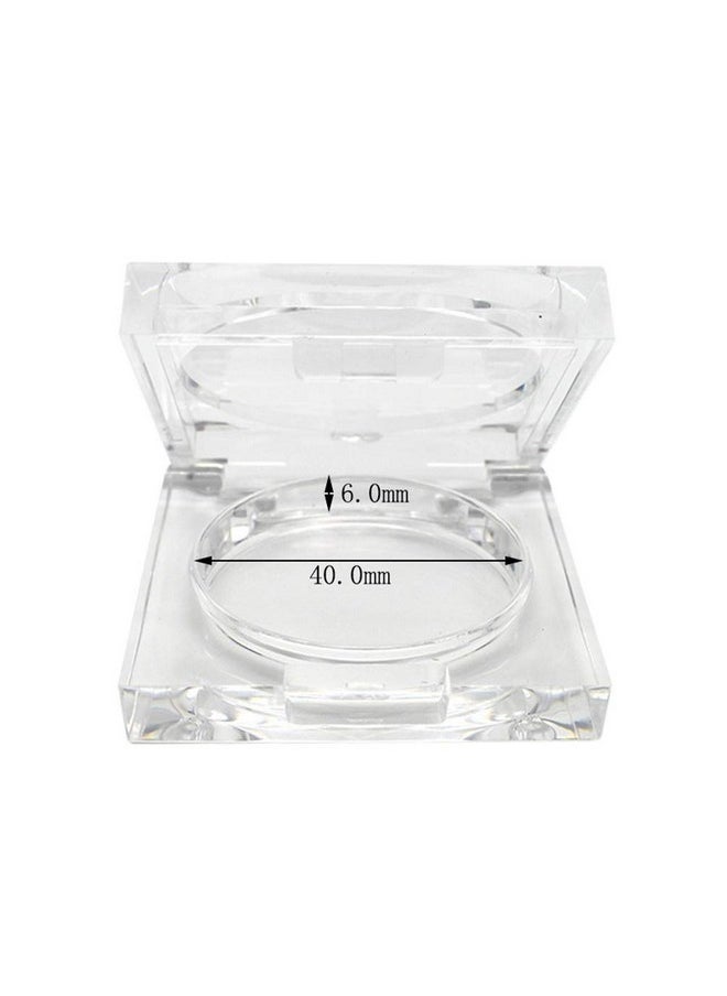 Teensery 4 Pcs Transparent Empty Powder Case Refillable Cosmetic Container Jar For Makeup Shading Powder Blush Eyeshadow 4.5G  - Image 4