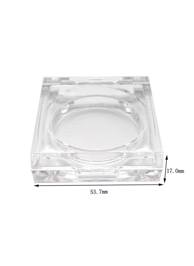 Teensery 4 Pcs Transparent Empty Powder Case Refillable Cosmetic Container Jar For Makeup Shading Powder Blush Eyeshadow 4.5G  - Image 3