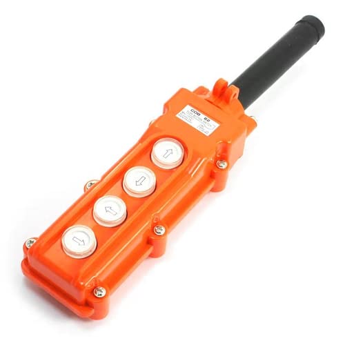 MME 250V 5A 500V 2A Hoist Crane Push Button OnOff Switch Orange 4 Way - Image 1