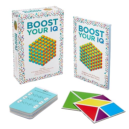 Boost Your Iq Includes 64Page Puzzle Book 48 Cards And A Pressout Tangram Puzzle To Test Your Br 