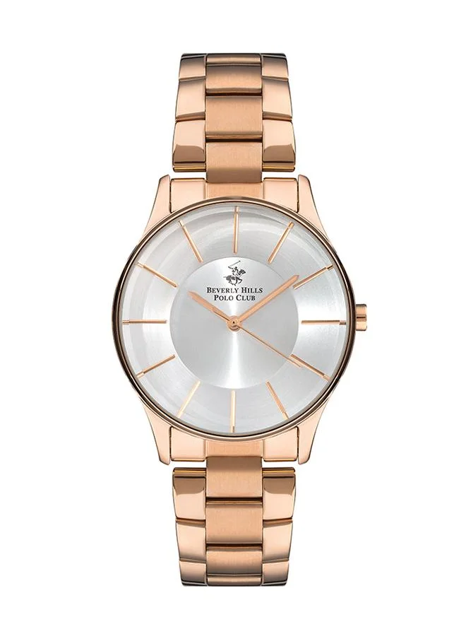 بيفرلي هيلز بولو كلوب Beverly Hills Polo Club BP3286X.430 Women's Analog Display Watch & Metal Strap Rose Gold