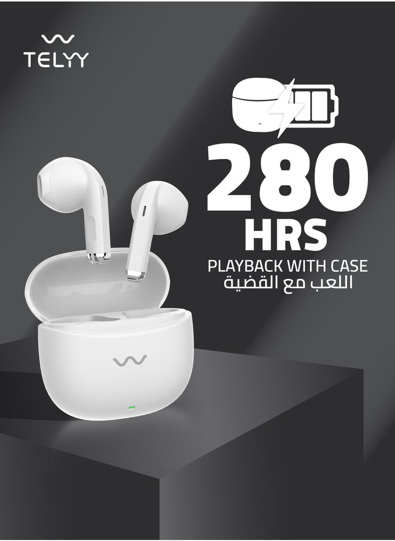 TELYY - T210 Bluetooth TWS Headphones with Touch Control, Pure Bass, Long Battery Life and Free Silicone Case - Image 1
