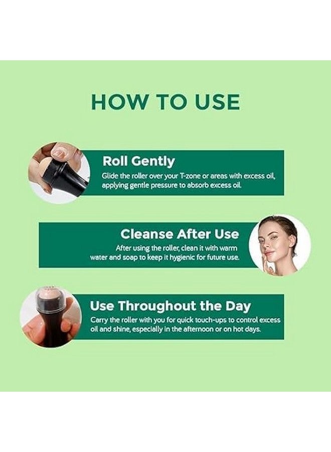 Caltero Instamatte Mattifying Oil-Absorbing Volcanic Roller, Reusable Facial Skincare Tool Oil Control Roller for Oily Skin Care, Mattifying Face Roller-2024 - Image 5