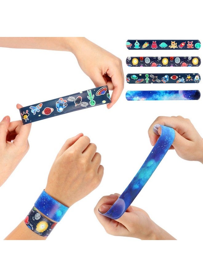 STORE 2508 Store2508 Pack of 12 Planet Starry Night Astronaut Theme Slap Bracelets Bands for Kids Birthday Party Return Gifts for Boys Girls - Image 5