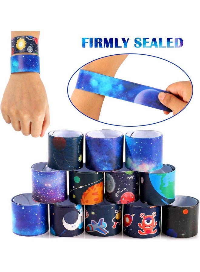 STORE 2508 Store2508 Pack of 12 Planet Starry Night Astronaut Theme Slap Bracelets Bands for Kids Birthday Party Return Gifts for Boys Girls - Image 4