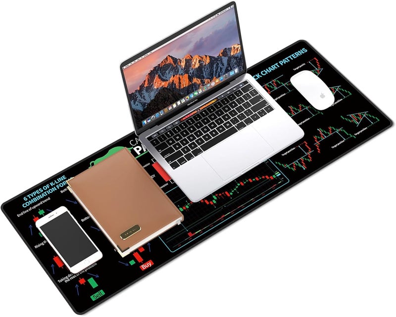 Galdas Gaming Mouse Pad XXL XL Large Long Extended Big Mousepad Non-Slip Rubber Keyboard Mouse Pad with Stitched Edges for Laptop Home Office (31.5x11.8x0.08 Inch) … (Trend) - Image 3