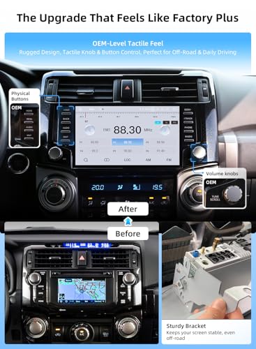 Dasaita Snapdragon Head Unit for Toyota 4Runner 2010-2023, Wireless Carplay & Android Auto, 8GB+256GB Plug and Play GPS Navigation, Voice Control Car Stereo, Built-in 5G WiFi, 4G Cellular, Black - Image 2