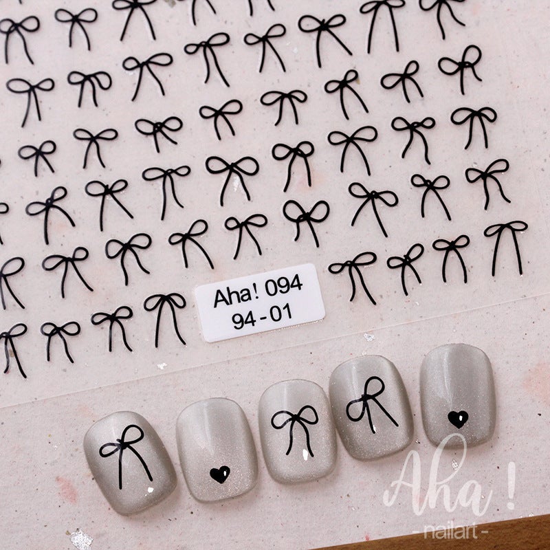 Star Manure Stickers Small Fragrant Wind Adhesive 3D Gold Silver Black White Flash Star Aha Nail Stickers - Image 1