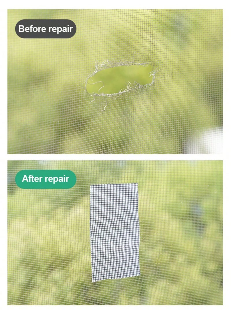 Miamia 2 Rolls Screen Repair Tape Window Insect Screen Tape Windows and Door Screen Repair Screen Repair Tape with Waterproof  - Image 4