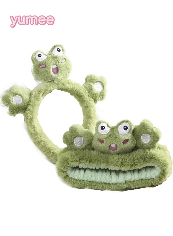 يمي مجموعة من 4 قطع من أربطة الشعر وسوار المعصم اللطيفة، مصنوعة من نسيج ناعم ومريح، تمنع الماء من التنقيط على الذراعين، متعددة الاستخدامات لغسل الوجه والمكياج والاستحمام واليوغا والسبا - Image 2