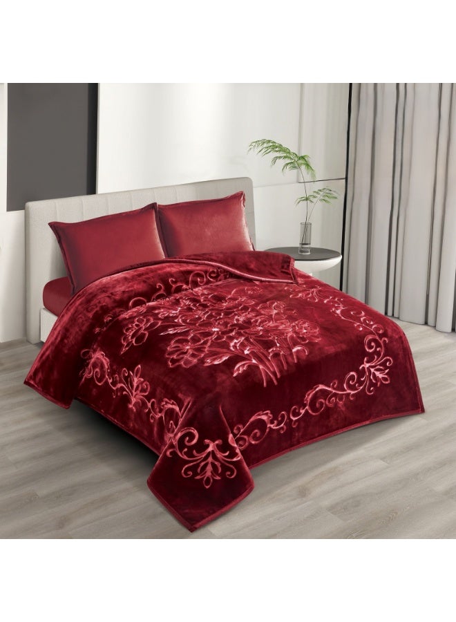 Winter double bed, 5 kg, engraved with a super soft texture, 200 x 240 cm cover.