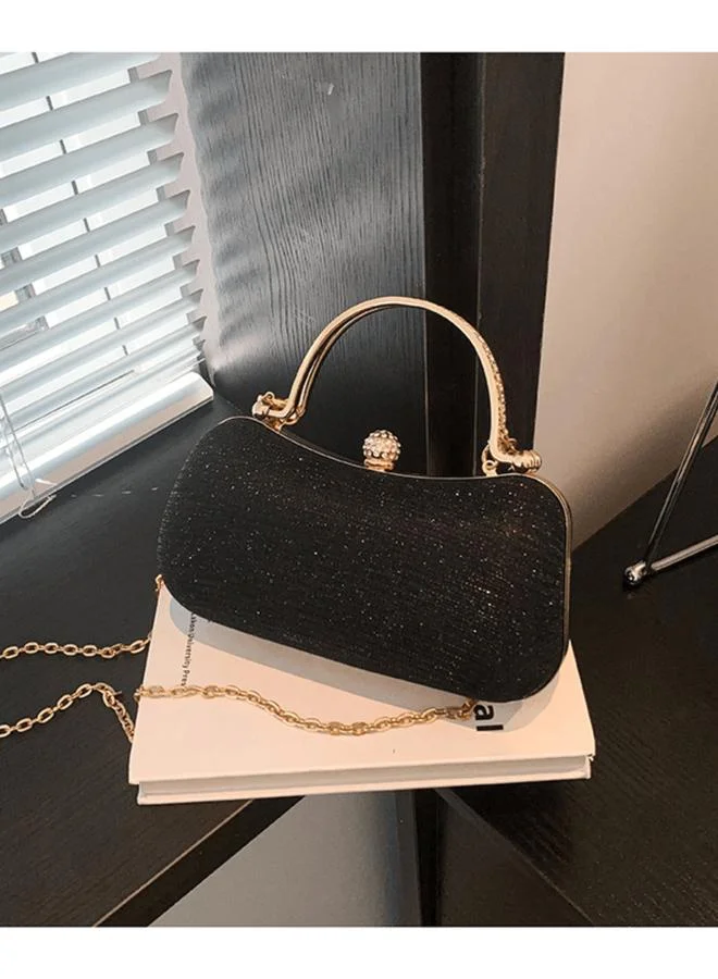 تايك تو Black Embellished Crystal Clutch