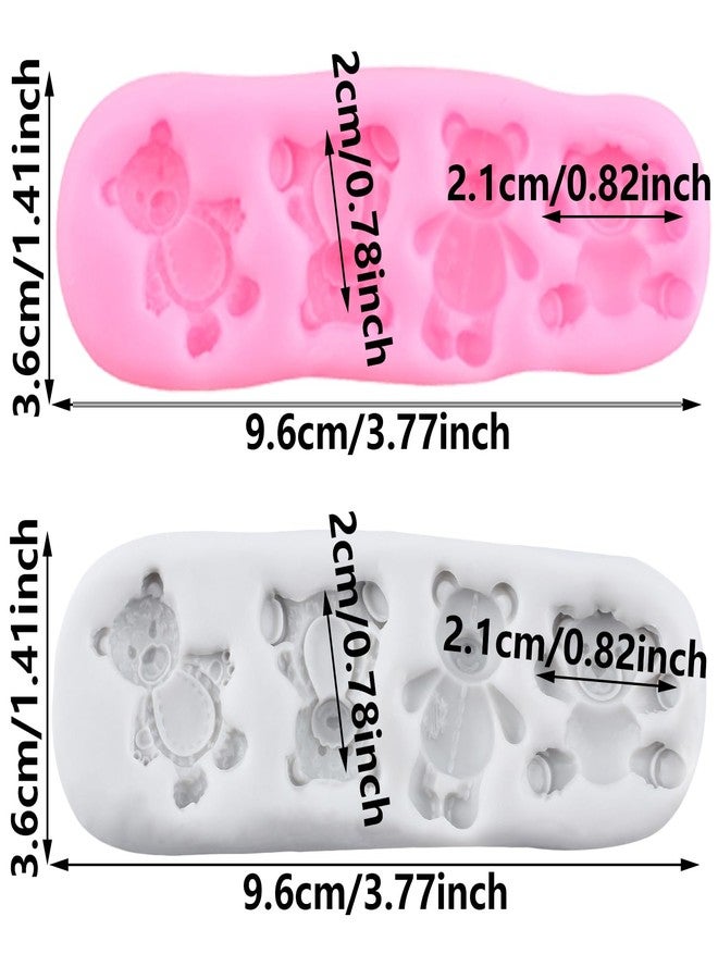 RFGHAC Bear Fondant Silicone Molds Bear Chocolate Candy Mold for Cake Decorating Cupcake Topper Sugar Gum Paste Polymer Clay - Image 2