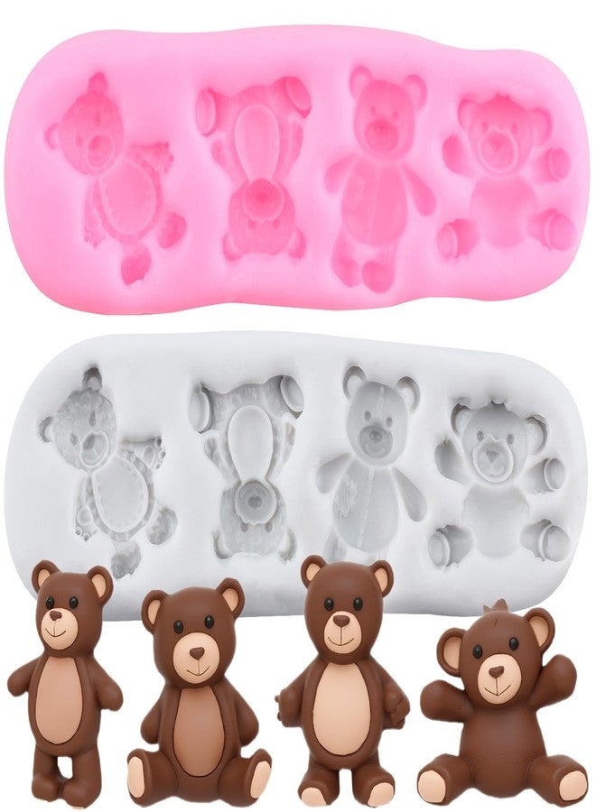 RFGHAC Bear Fondant Silicone Molds Bear Chocolate Candy Mold for Cake Decorating Cupcake Topper Sugar Gum Paste Polymer Clay - Image 1