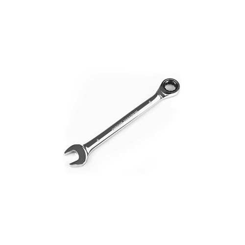 Egofine 8mm Ratcheting Combination Wrench Metric, Industrial Grade Gear Spanner with 12-Point Design, 72-Tooth Ratchet, Chrome Vanadium Steel - Image 1
