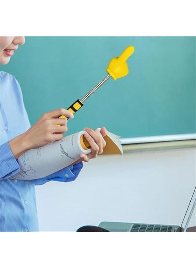 OCTOBER Telescopic Teachers Pointer Stick Extendable Finger Pointer Stick Pointing Stick for Classroom Supplies Presentation, Yellow  - Image 5