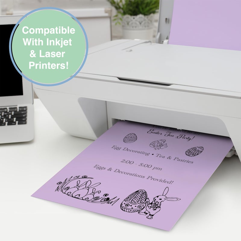 PrintWorks Easter Cardstock 8.5" x 11" - 200 Sheets - 5 Assorted Pastel Cardstock Colors - Ideal for School & Craft Projects - 67 lb/147 gsm - Made in the USA - SFIÂ® Certified (00594) - Image 5