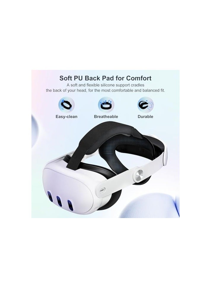 erorex Head Strap for Quest 3,Comfort Adjustable Elite Strap Replacement for Oculus Quest 3 Reduce Pressure - Image 2