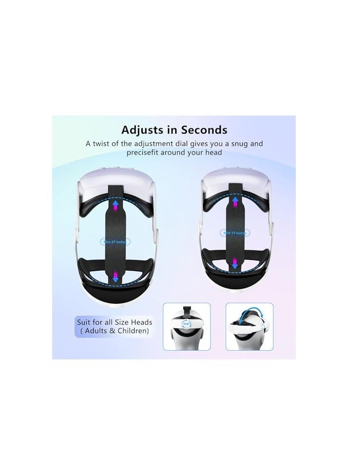 erorex Head Strap for Quest 3,Comfort Adjustable Elite Strap Replacement for Oculus Quest 3 Reduce Pressure - Image 4