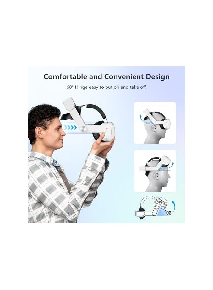 erorex Head Strap for Quest 3,Comfort Adjustable Elite Strap Replacement for Oculus Quest 3 Reduce Pressure - Image 5