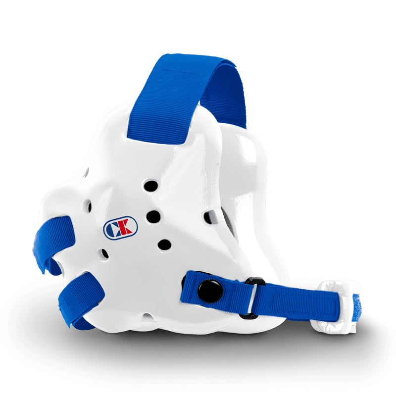 Cliff Keen Fusion Wrestling Headgear (White/Royal Blue) - Image 1