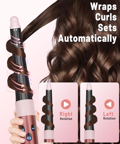 PUREGUST 0.78in-1.4in Conical Long Barrels Attachment for Dyson Airwrap HS01 HS05 HS08 Accessories, 20MM-36MM Auto-Wrap Curling Iron Curlers for Professional Barrels Curl and Wave Curl Hair, Pink - Image 4