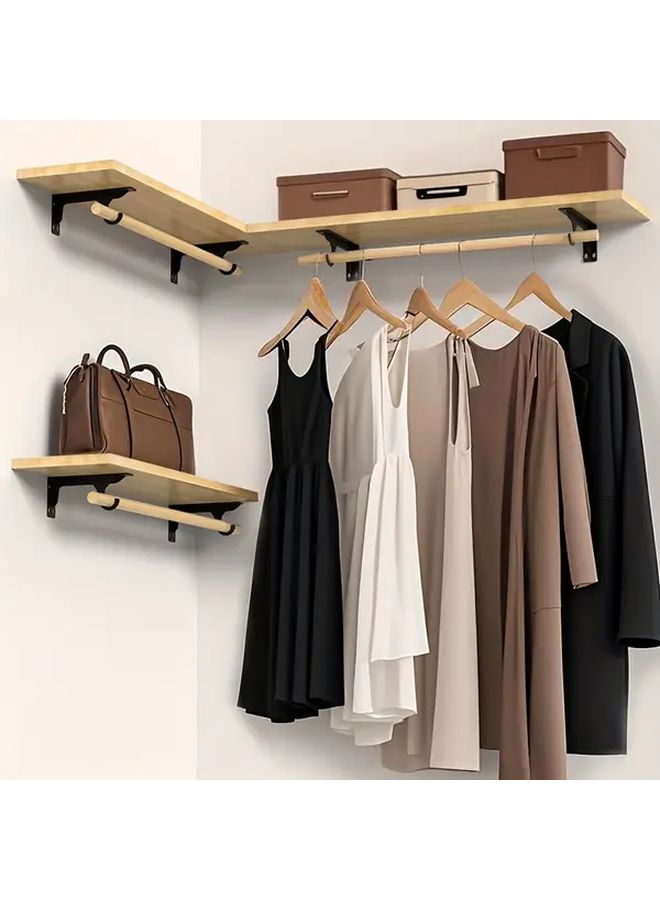 2 Heavy Duty Metal Wall Hooks 15 15 Inch with Screws Triangle Support Bracket for Wardrobe Entryway - Image 5