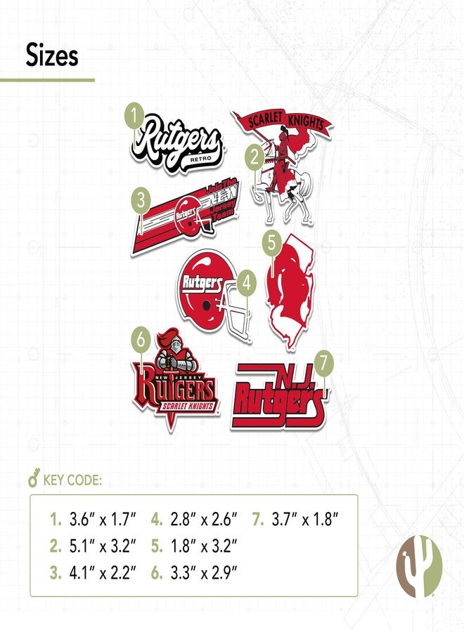Desert Cactus Rutgers Sticker State University of New Jersey RTX Vinyl Decals Laptop Water Bottle Car Type 2 (T2 Vintage 1) - Image 3