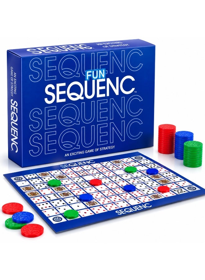 SEQUENCE Board Game & Strategy Card Game – Sequence Matching, Planning & Challenge Game – Family & Group Game for Kids, Adults & Friends - Image 1