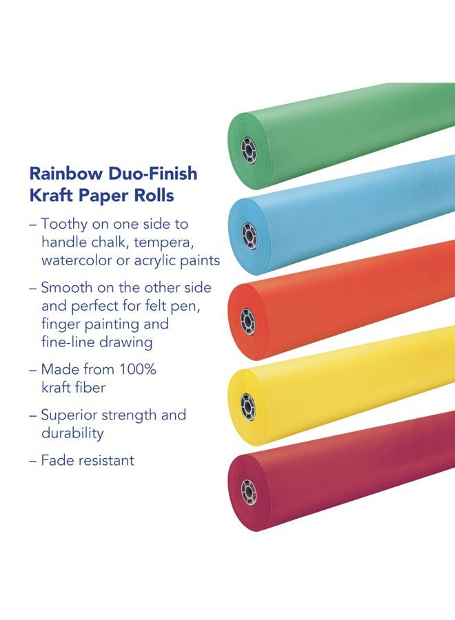 Pacon Colors of Rainbow (aqua) - Kraft 0066161 Duo-Finish Fibre Light-Weight Kraft Paper Roll, 18kg., 90cm x 30m Size, Aqua - Image 2