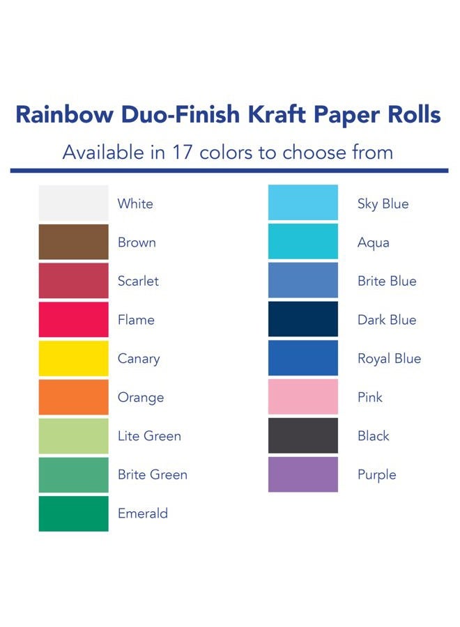 Pacon Colors of Rainbow (aqua) - Kraft 0066161 Duo-Finish Fibre Light-Weight Kraft Paper Roll, 18kg., 90cm x 30m Size, Aqua - Image 3