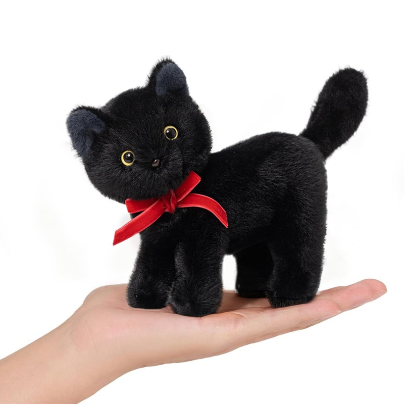 Ditucu Black Cat Stuffed Animals Cute Soft Kitten Plush Doll Small Kitty Plushies Toys Gifts for Kids 6 inch - Image 3