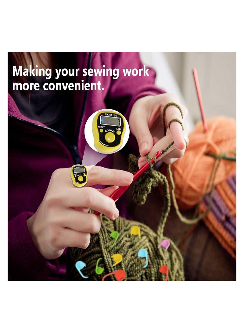 KASTWAVE Electronic Mini Finger Counter, Digital Finger Hand Press Counter with Led, 5-Digit Number Count Clicker for Golf, Goods Counting, Lap & Knitting, 4Pcs - Image 3