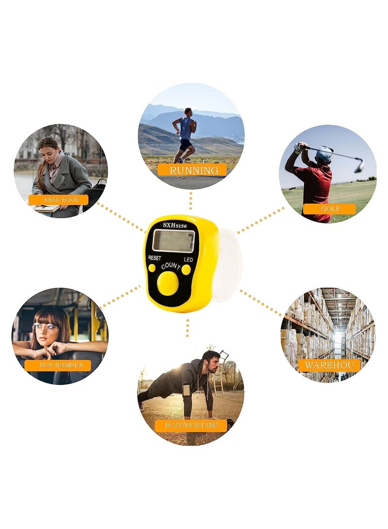 KASTWAVE Electronic Mini Finger Counter, Digital Finger Hand Press Counter with Led, 5-Digit Number Count Clicker for Golf, Goods Counting, Lap & Knitting, 4Pcs - Image 5