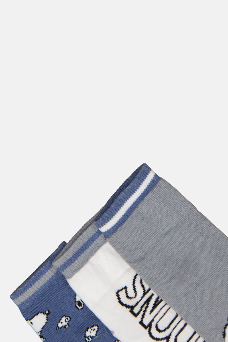 Peanuts جوارب كاحل للأطفال الأولاد 3 أزواج بنمط رسومي، متعددة الألوان - Image 3